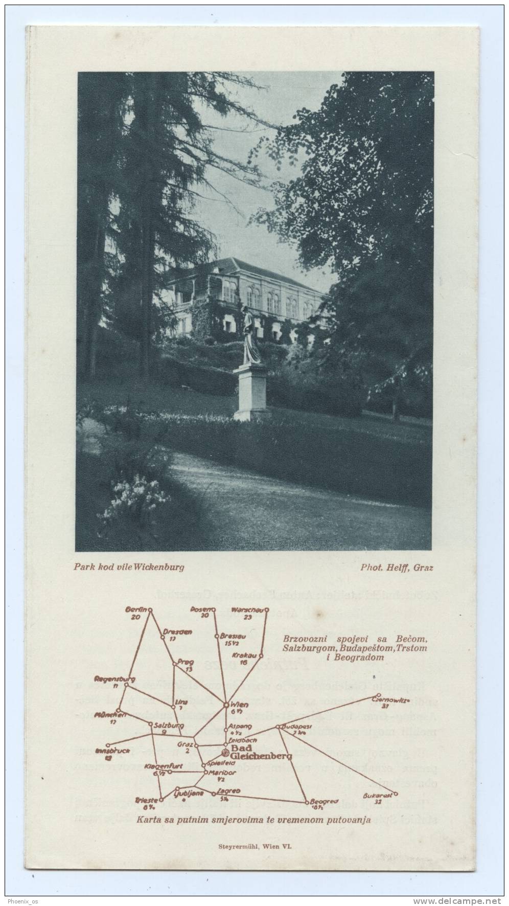 ÖSTERREICH - GLEICHENBERG (BAD), Reiseführer, 1933. - Oesterreich