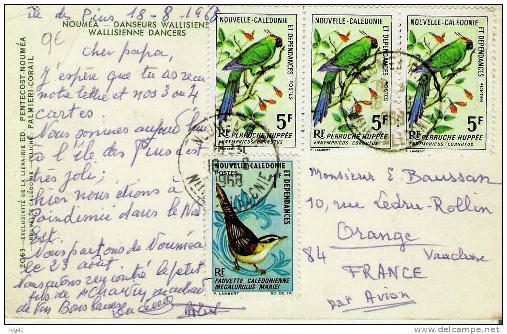 OCEANIE -   NOUVELLE CALEDONIE  - DANSEURS WALLISIENS - (2 SCANS) + Beaux Timbres - New Caledonia