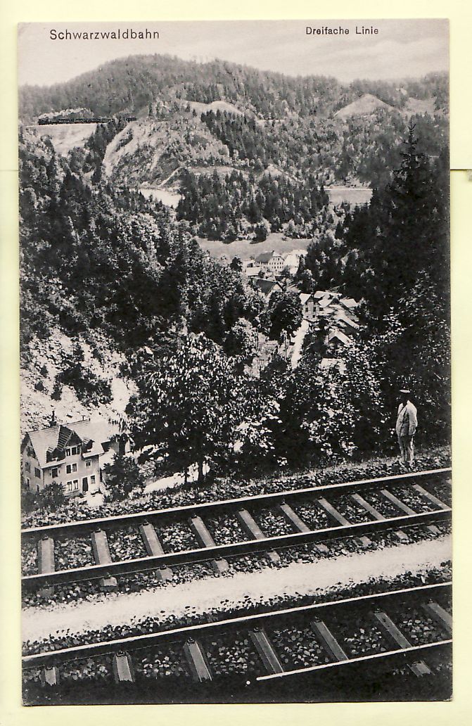 Bade Wurtemberg Gutach SCHAWARZWALDBAHN DREIFACHE LINIE 1910s ¤ G. CARLE 11 2350 ¤ ALLEMAGNE GERMANY DEUTSCHLAND ¤5907AA - Gutach (Schwarzwaldbahn)