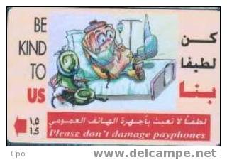 # OMAN 72 Please Don T Damaged Payphones  - Be Kind To Us 1,5 Gpt 01.97 Tres Bon Etat - Oman