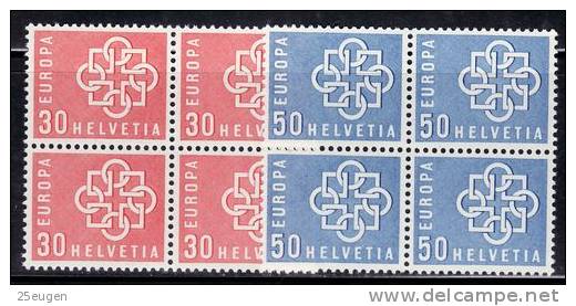 SWITZERLAND 1959 EUROPA CEPT BLOCK OF 4  MNH - 1959