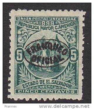 El Salvador, Scott #O132 Reprint, Mint Hinged, Allegory Of Cent. Am. UnionOverprinted, Issued 1898 - El Salvador