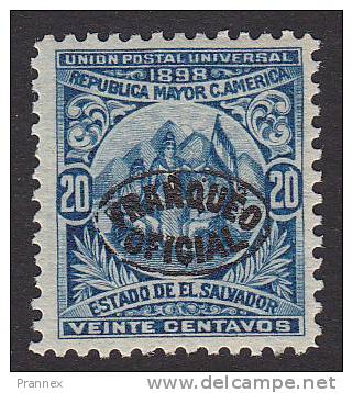 El Salvador, Scott #O136 Reprint, Mint Hinged, Allegory Of Cent. Am. UnionOverprinted, Issued 1898 - El Salvador