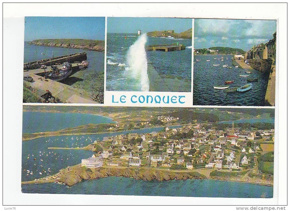 LE CONQUET - 4 Vues :  Le Ort, Tempête Et La Pointe Sainte Barbe - N° CT  1956 - Le Conquet