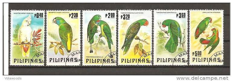 Filippine - Serie Completa Usata: Pappagalli - Papagayos