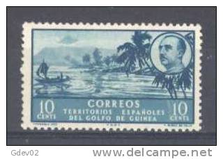 GUI279-LA438.Guinee.GUINEA    ESPAÑOLA..PAISAJES Y EFIGIE   1949/0.  (Ed 279**) Sin Charnela.MUY BONITO - Ifni