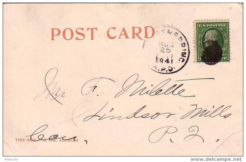 Connecticut River And Holyoke Rivière - 1911 - Travelled - Simple Back - Other & Unclassified