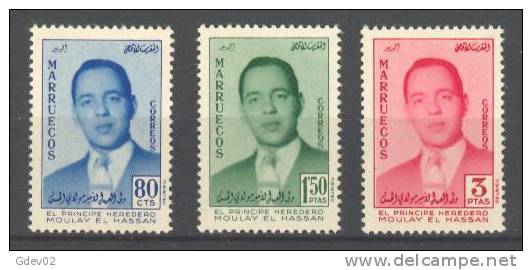 MARI24-L30591TM.Maroc.Marocco.Mouley Hassan.MARRUECOS   ESPAÑOL REINO INDEPENDIENTE . (Ed 24/6**)sin Charnela.LUJO. - Marokko (1956-...)