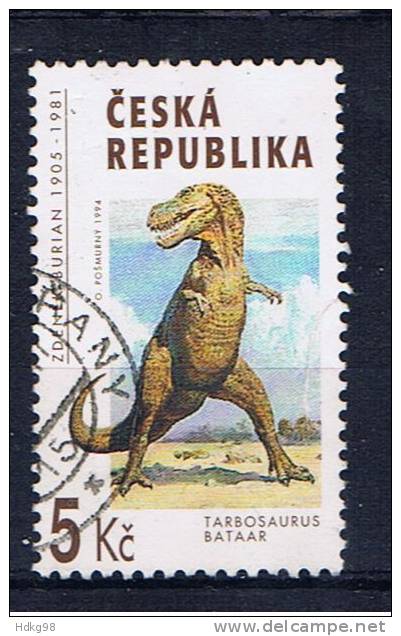 CZ+ Tschechei 1994 Mi 43 Dinosaurier - Used Stamps