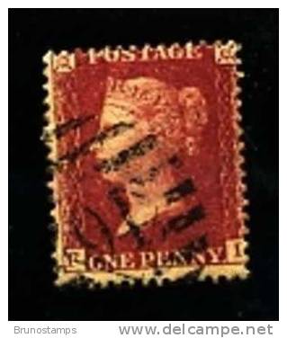 GREAT BRITAIN - 1855  1 D. RED BROWN  WMK LARGE CROWN  PERF. 14  USED - Used Stamps