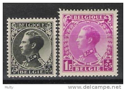 Belgie OCB 390 & 392 (*) - 1934-1935 Leopold III