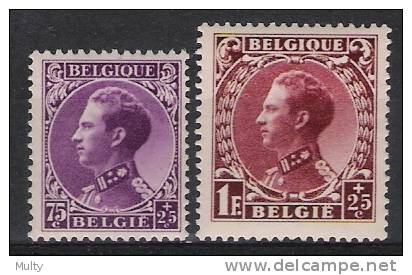 Belgie OCB 391 & 393 (*) - 1934-1935 Leopoldo III