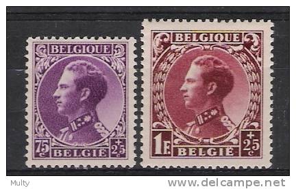 Belgie OCB 391 & 393 (*) - 1934-1935 Leopold III