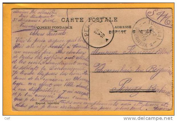 Kaart "SM" Met Stempel TOURNAI Met Stempel DEPOSE GUICHET Naar PERWEZ - Fortune Cancels (1919)