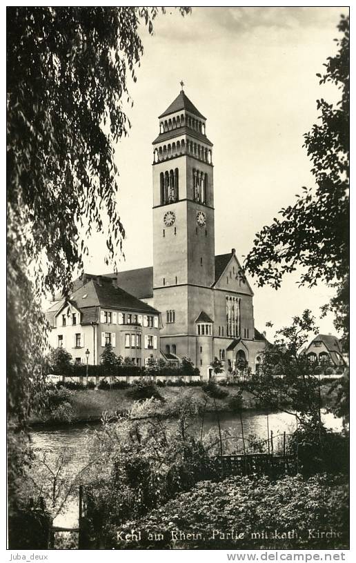 Kehl Am Rhein , Partie Mit Kath. Kirche .   BELLE PHOTO . - Kehl