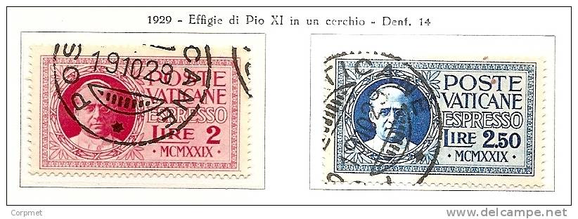 CITTA DEL VATICANO - 1929 ESPRESSI  - Yvert # 1/2 - VF USED - Eilsendung (Eilpost)