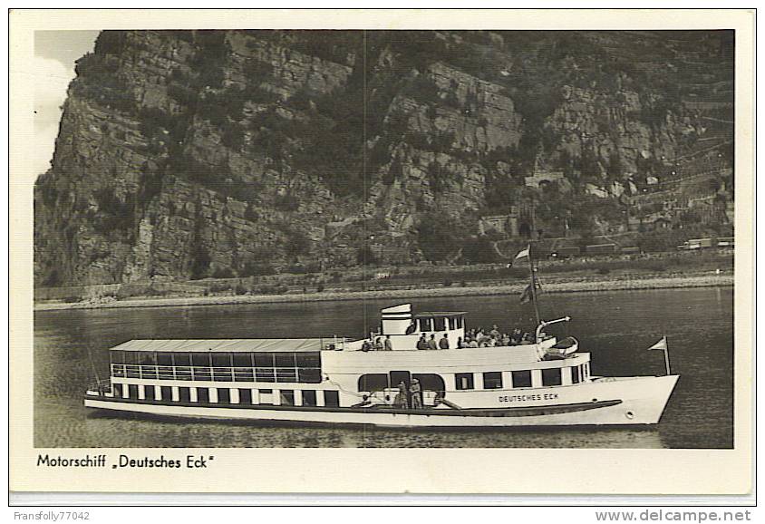 Rppc - GERMANY - MOTORSCHILL - DEUTSCHE ECK - RIVERBOAT - LUBECK ? - Luebeck