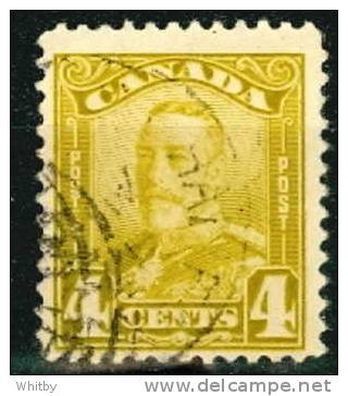 1929 4 Cent King George Scroll Issue #152 - Oblitérés