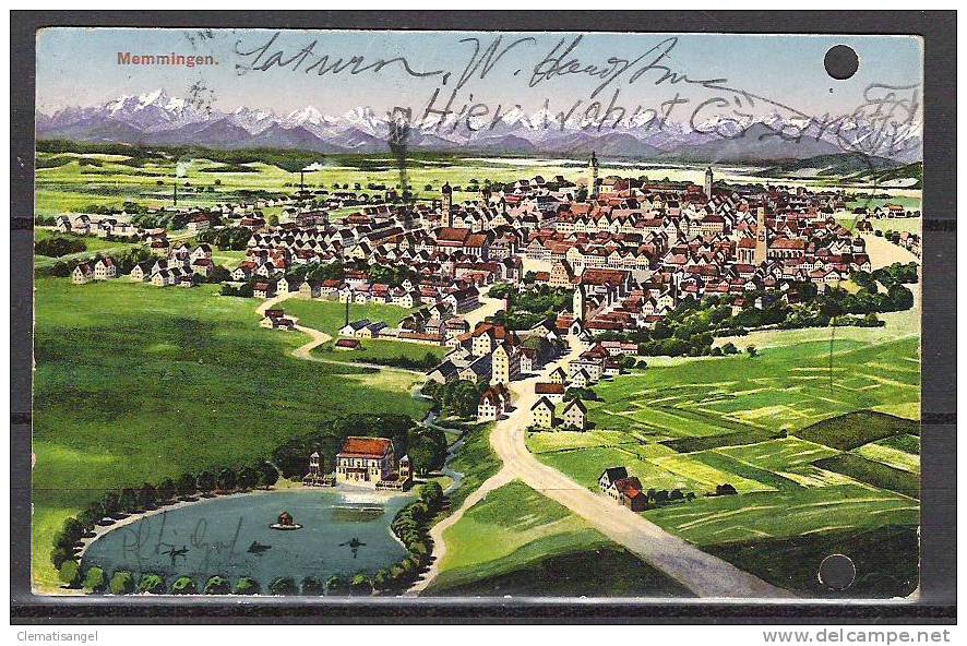 MEMMINGEN * GESAMTANSICHT (GELOCHT) * 1927  *!! - Memmingen