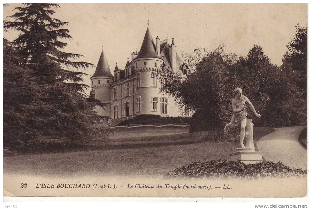 37 L´ILE BOUCHARD Le Chateau Du Temple (nord-ouest) - L'Île-Bouchard