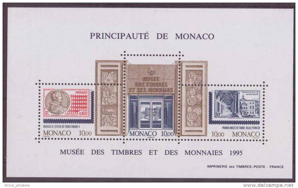 MONACO N°69** BLOC FEUILLET NEUF SANS CHARNIERE - Blokken