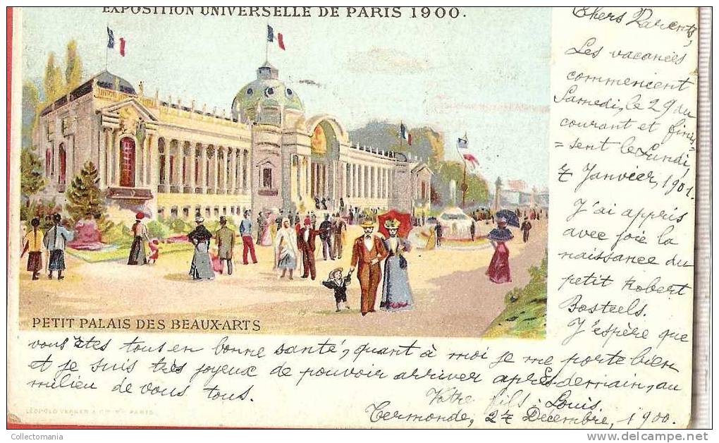 8 Postcards - Expo Paris 1900  Ledant GENT  PUB Advertising   Belle Jardinière -  Tailleur Shop ( Magasin, Winkel ) GAND - Advertising