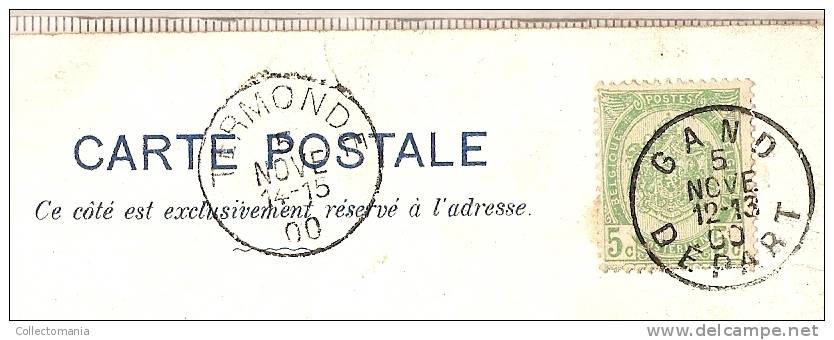 8 postcards - Expo Paris 1900  Ledant GENT  PUB advertising   Belle Jardinière -  tailleur shop ( magasin, winkel ) GAND