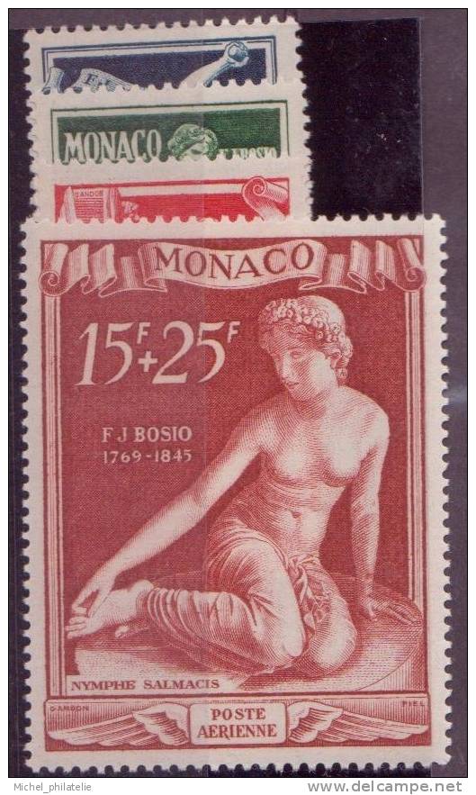 MONACO N° 28/31** PAR AVION  NEUF SANS CHARNIERE - Poste Aérienne