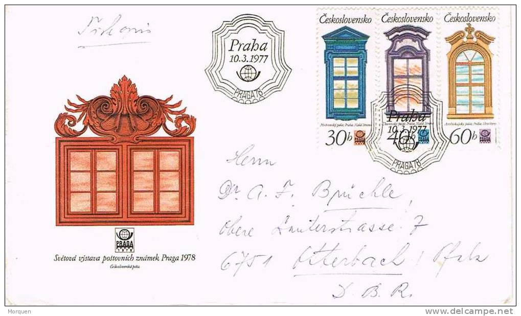 Carta Praha 1977. Checoslovaquia) Ventanas - Storia Postale