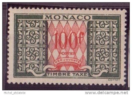 MONACO N° 39**   TAXE NEUF SANS CHARNIERE - Portomarken