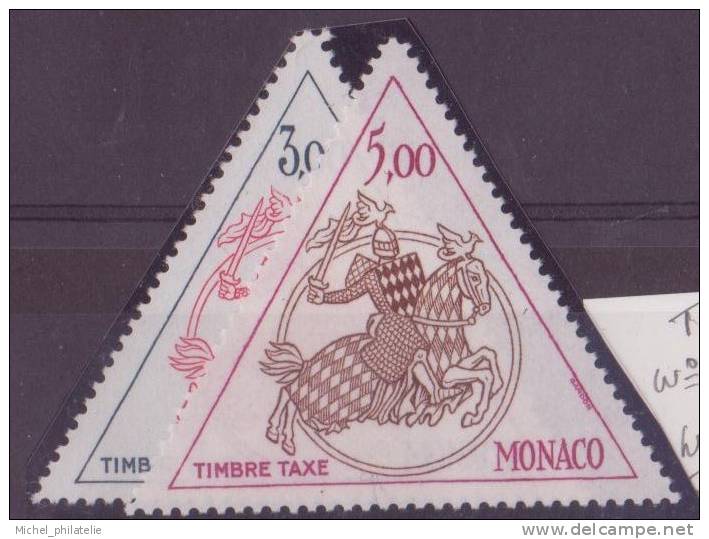 MONACO N° 73/74**   TAXE NEUF SANS CHARNIERE - Segnatasse