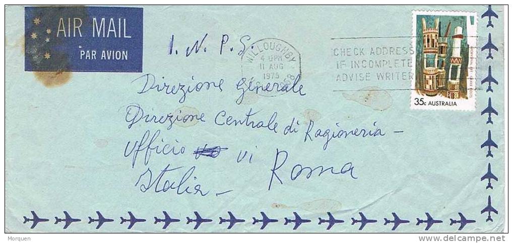 Carta Aera WILLOUGHBY (Australia) 1975 - Storia Postale