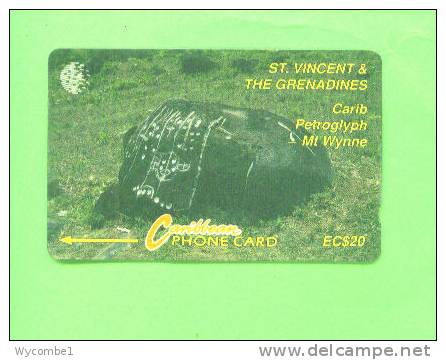 ST VINCENT & GRENADINES - Magnetic Phonecard/Petroglyph - St. Vincent & The Grenadines