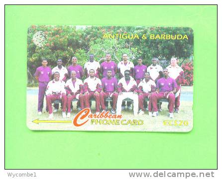 ANTIGUA AND BARBUDA - Magnetic Phonecard/1996 Cricket Team - Antigua En Barbuda