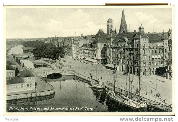 Suede - Ref 166- Malmo- Bateau Voilier   - Carte Bon Etat - - Suède