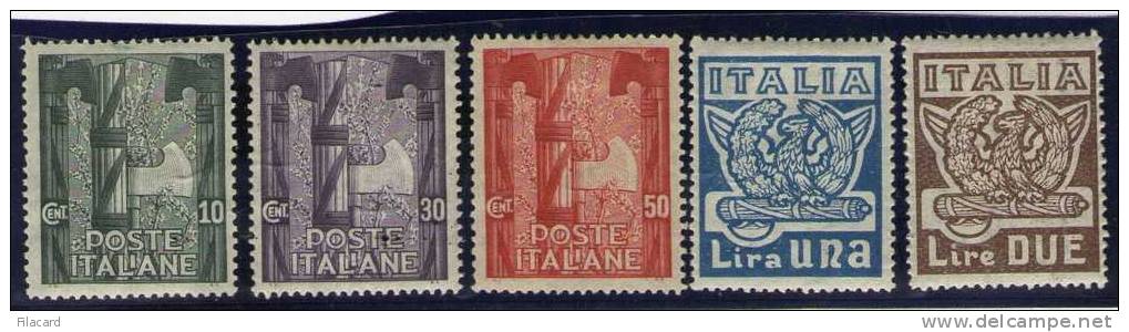 Italia Italy Italien Italie 1923 Marcia Su Roma Anniversario 5 Valori MLH - Nuovi