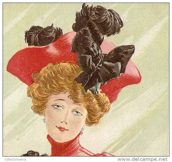 1 Carte Postale  PETROLE HAHN Hahn Trésor Du Cheveux Publicité Pub Publicity Reclame Litho Superbe TB Pétrole Lotion - Collezioni