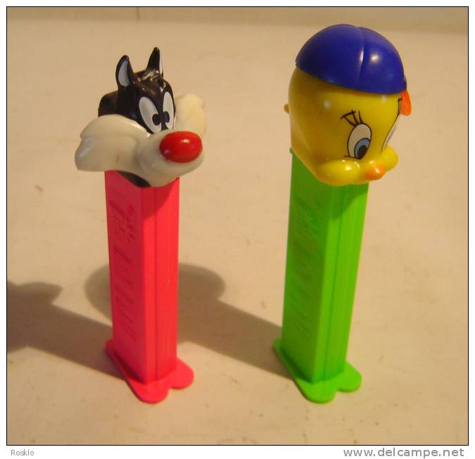 PEZ DISTRIBUTEUR / ANCIEN / TITI  1998 ET GROS MINET 1995 / TRES BEL ETAT - Pez