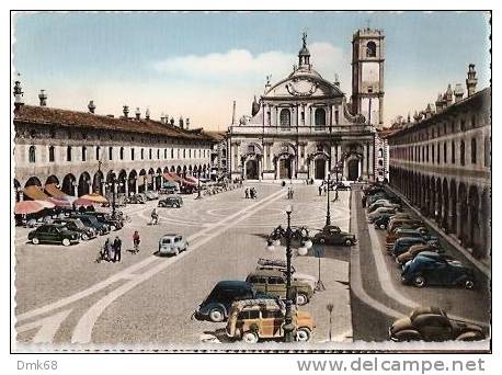 VIGEVANO ( PAVIA ) DUOMO E PIAZZA DUCALE - ACQUERELLATA - 1956 - Vigevano