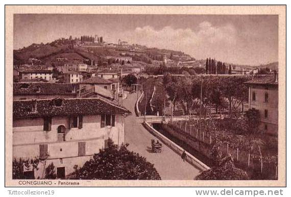 VENDO N.1CARTOLINA DI CONEGLIANO(TV) PANORAMA FORM.PICCOLO DEGLI ANNI'1920 CIRCA NON VIAGGIATA PERFETTA - Treviso