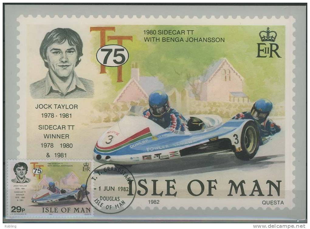 Isle Of Man, TT Motorcycling, Jock Tayler/Benga Johansson 1980, Max-cart. - Motorbikes