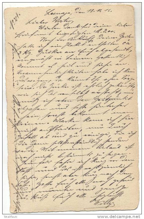 Lesnaja Belarus Schreibstube Feldtelefon Feldpost 18.11.1916 Datiert - Bielorussia