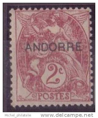 ANDORRE N° 3* NEUF AVEC CHARNIERE  TYPE BLANC - Unused Stamps