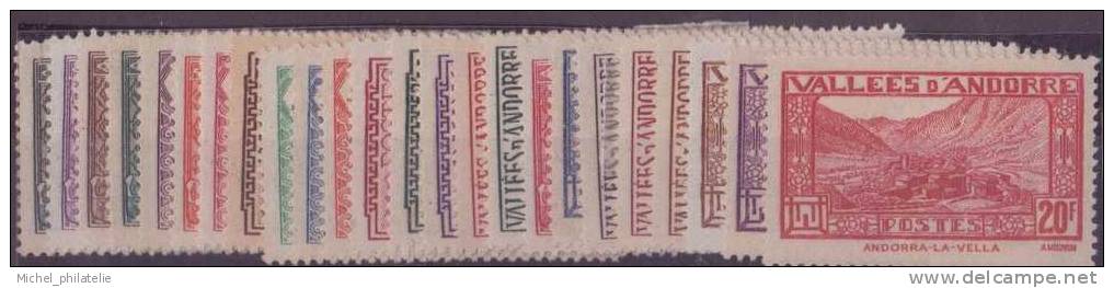 ANDORRE N° 24/45* NEUF AVEC CHARNIERE-SAUF 30A - Nuevos