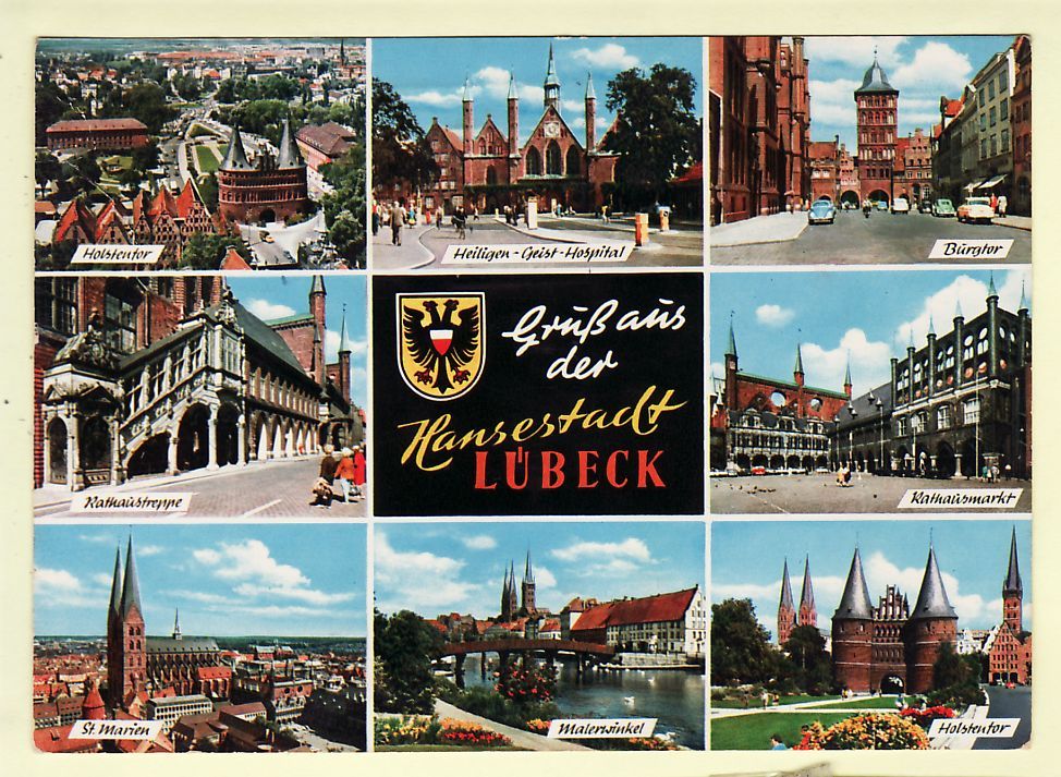Schleswig-Holstein GRUSS LUBECK HANSESTADT Luebeck 19.06.1975 ¤ SCHMIDT ¤ ALLEMAGNE GERMANY DEUTSCHLAND ¤5936AA - Lübeck