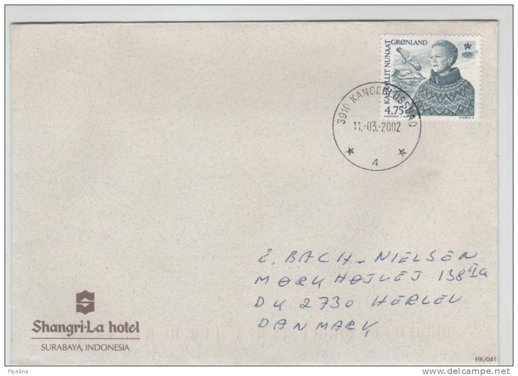 Greenland Cover Sent To Denmark Kangerlussuaq 11-3-2002 - Autres & Non Classés