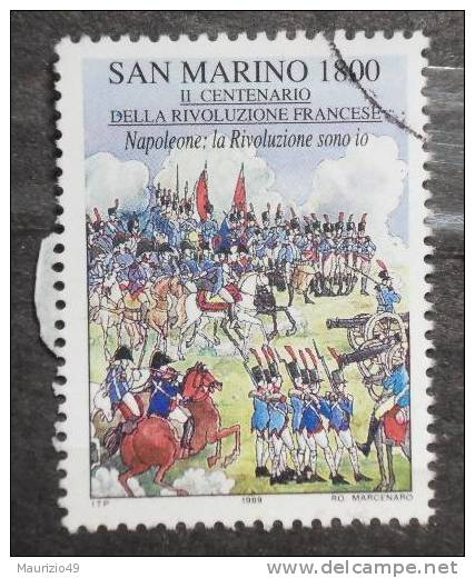 SAN MARINO 1989 Nr 1264 Rivoluzione Francese 1800 Lire - Oblitérés