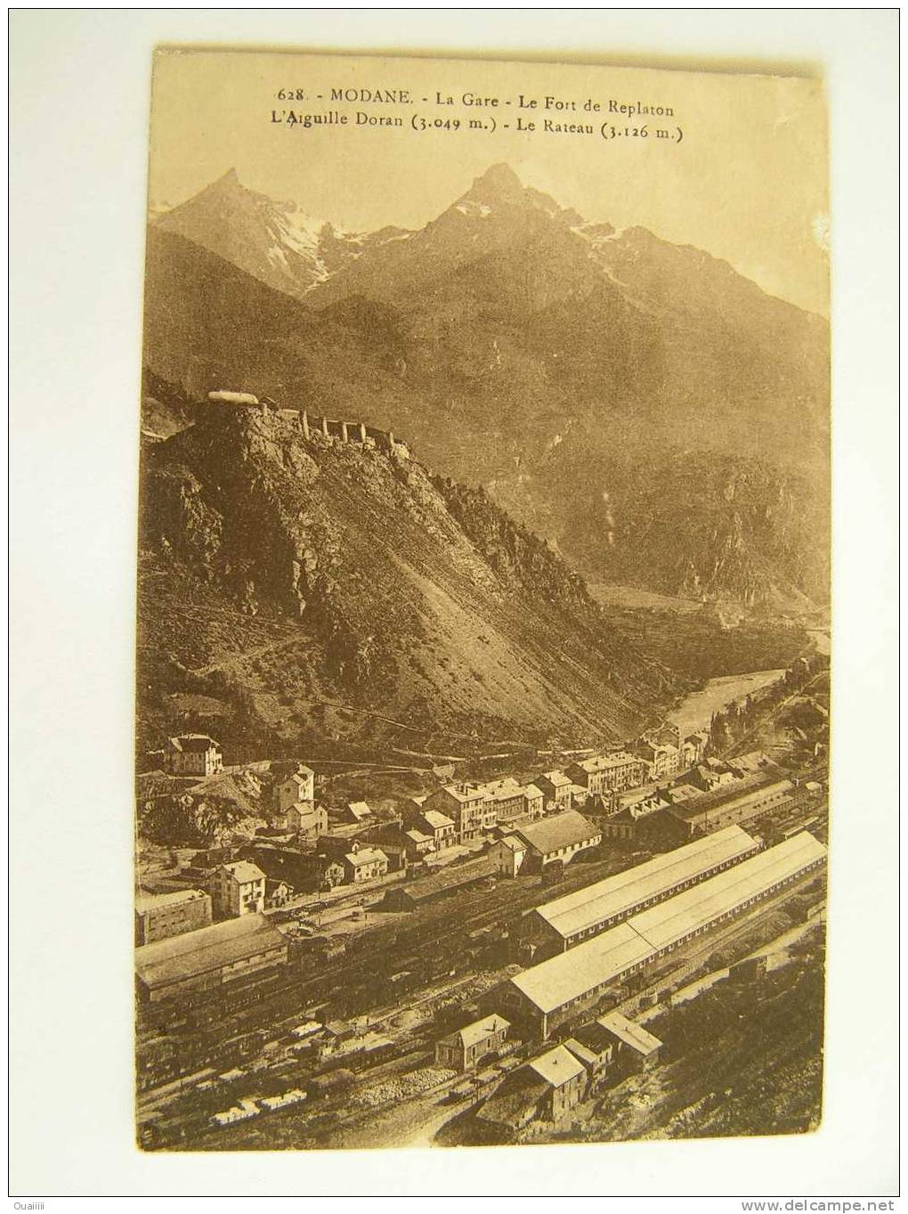 Cpa, Belle Vue, MODANE, La Gare- Le Fort De Replaton- L'aiguille Doran- Le Rateau - Sonstige & Ohne Zuordnung