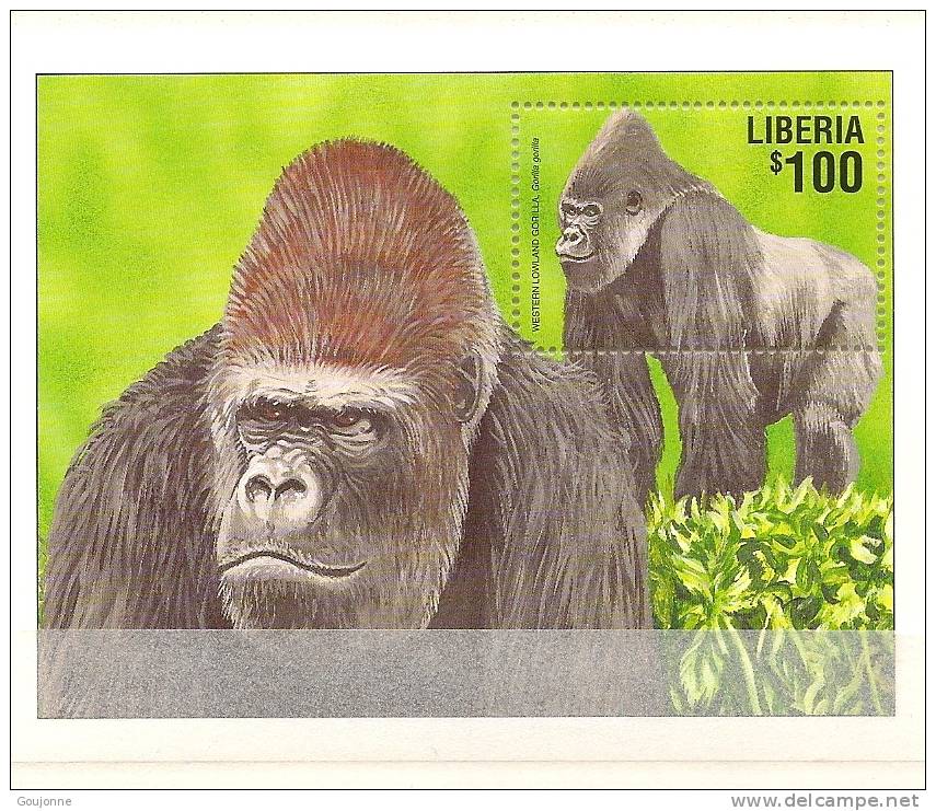 LIBERIA    Faune Sauvage D'Afrique     BF 420** - Gorillas