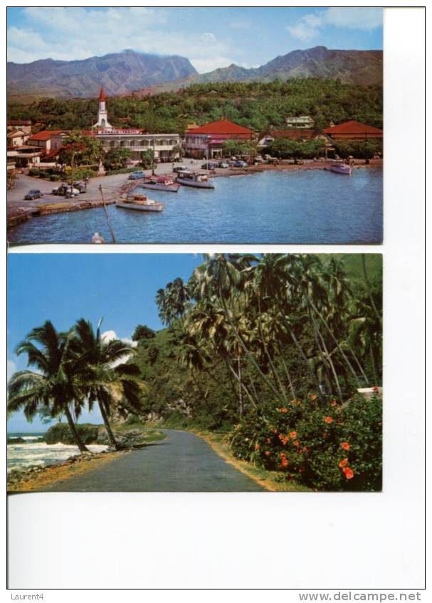 (1702) - 2 Older Tahiti Postcard - 2 Carte De Tahiti - Polinesia Francese